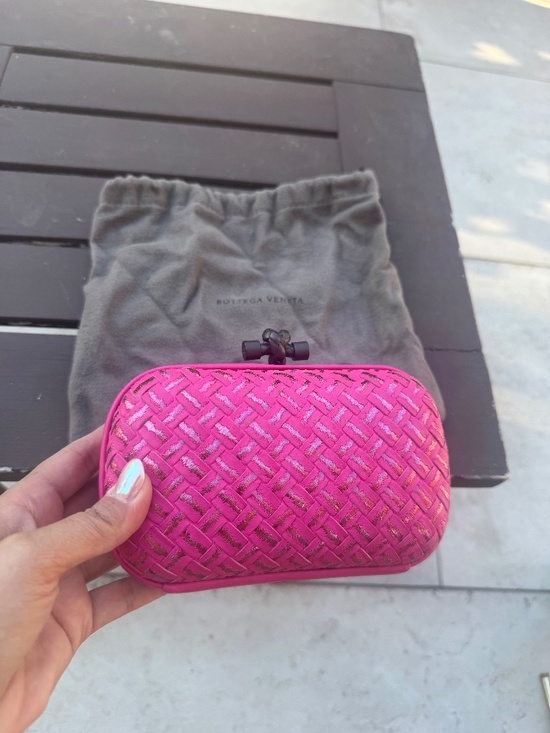 Bottega Veneta Handbags - Bottega Venenta woven pink metallic bag